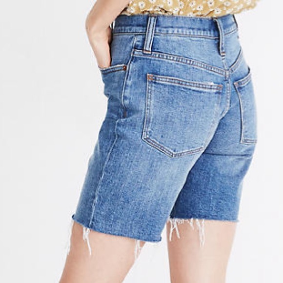 Madewell High-rise Mid-length Denim Shorts Gosford - Picture 2 of 5
